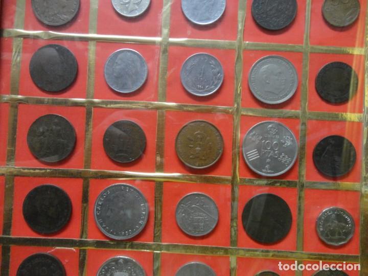 Material numism&aacute;tico: CUADRO COLECCION 54 MONEDAS 48x39 - Foto 5