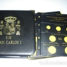 Material numismático: 2 ALBUMES JUAN CARLOS I, CON JUEGO COMPLETO HOJAS (18 HOJAS).. Lote 364800551