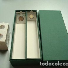 Material numismático: 500 CARTONES MONEDAS PARA GRAPAR + CAJA ARCHIVADOR CARTÓN RÍGIDO.. Lote 313488578
