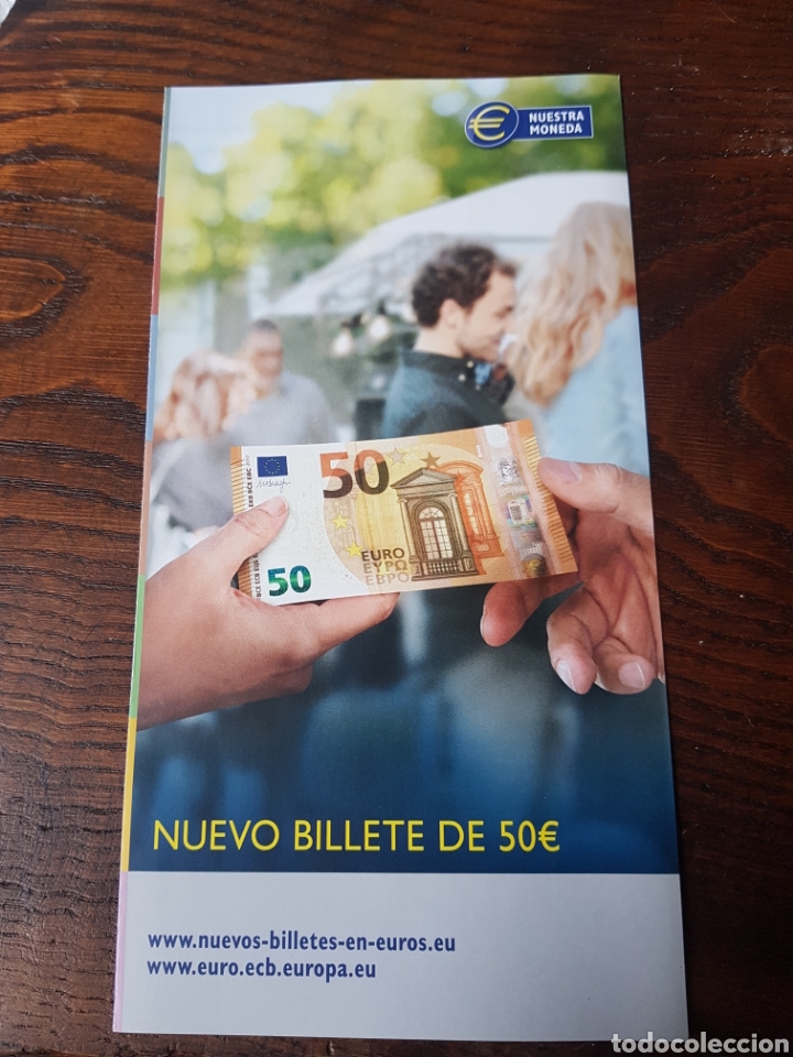 Material numism&aacute;tico: FOLLETO DISPLAY NUEVO BILLETE DE 50 &euro; - Foto 1