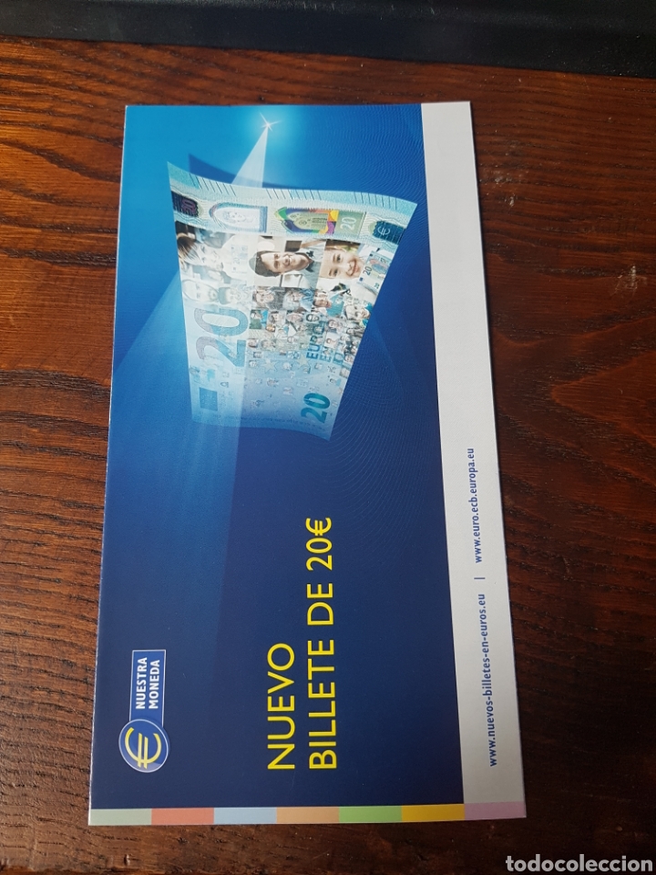 Material numism&aacute;tico: FOLLETO DISPLAY NUEVO BILLETE DE 20 &euro; - Foto 1
