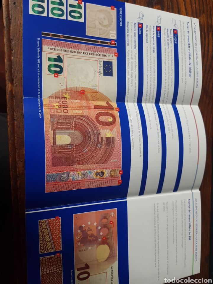 Material numism&aacute;tico: FOLLETO DISPLAY NUEVO BILLETE DE 10 &euro; - Foto 2