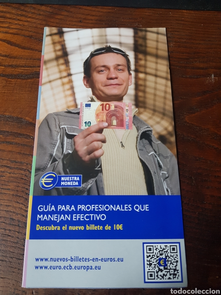 Material numism&aacute;tico: FOLLETO DISPLAY NUEVO BILLETE DE 10 &euro; - Foto 1