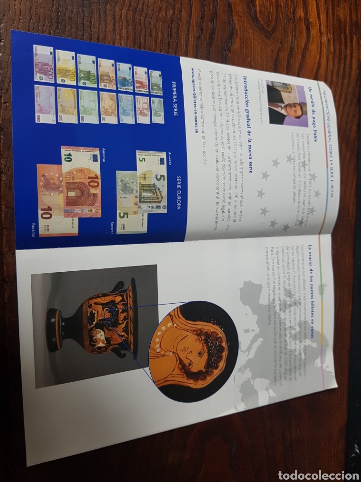 Material numism&aacute;tico: FOLLETO DISPLAY NUEVO BILLETE DE 10 &euro; - Foto 2