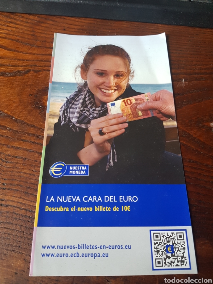 Material numism&aacute;tico: FOLLETO DISPLAY NUEVO BILLETE DE 10 &euro; - Foto 1