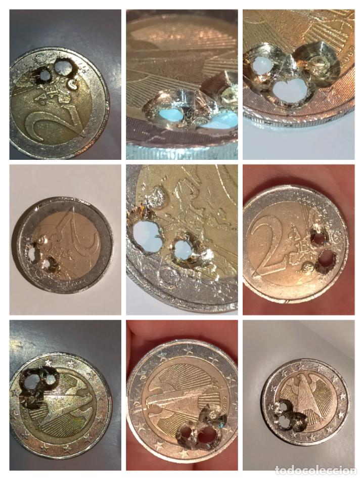 Material numism&aacute;tico: Moneda de 2 &euro; ver fotos deteriorada - Foto 1