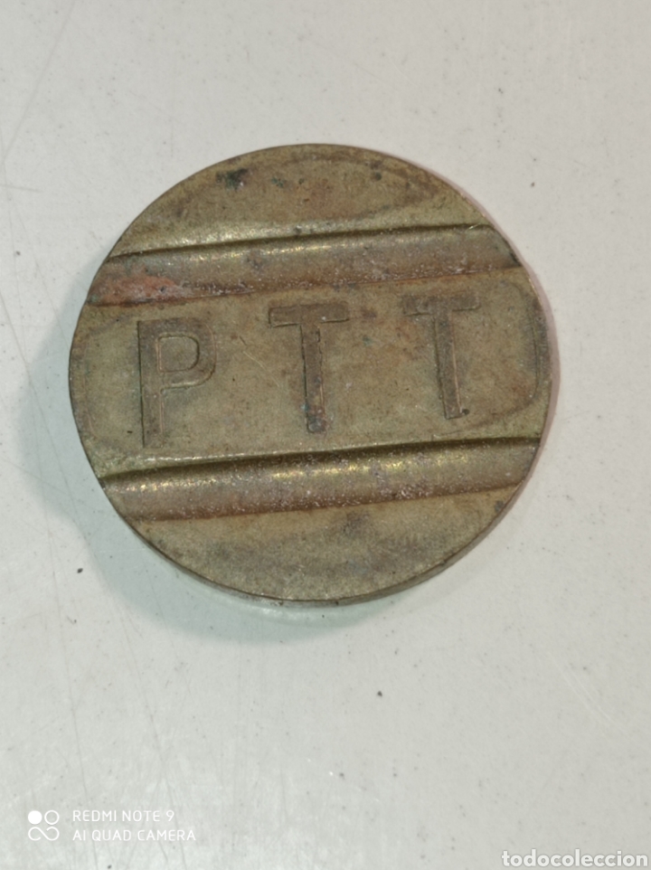 Material numism&aacute;tico: Moneda de telefon&iacute;a de Bulgaria. PTT, JETONU - Foto 2