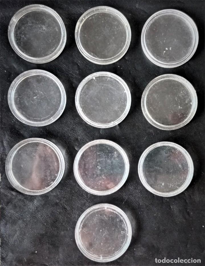 Material numism&aacute;tico: LOTE DE 10 CAPSULAS REDONDAS PARA MONEDAS - Foto 1