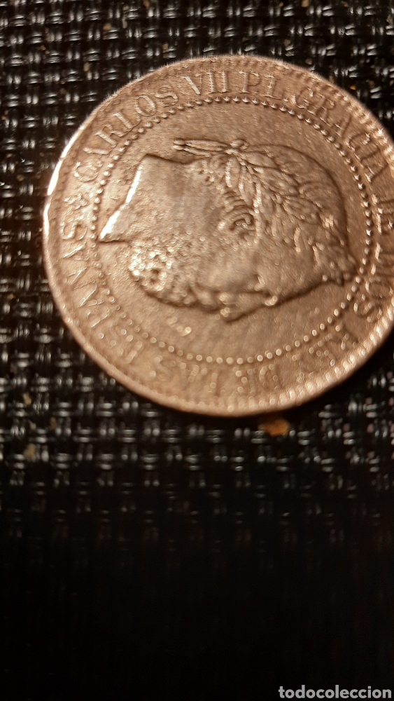Material numism&aacute;tico: Moneda carlos vll de 1875 - Foto 2