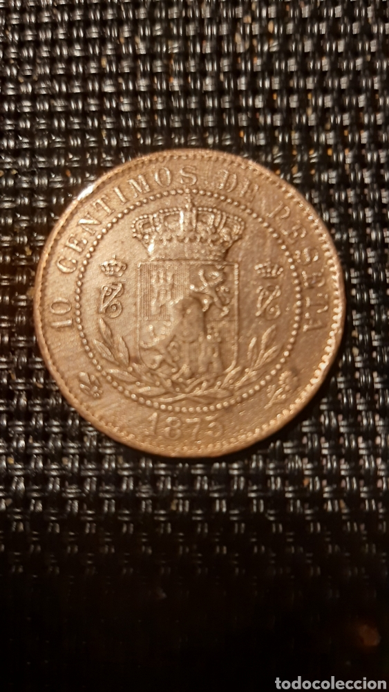 Material numism&aacute;tico: Moneda carlos vll de 1875 - Foto 3