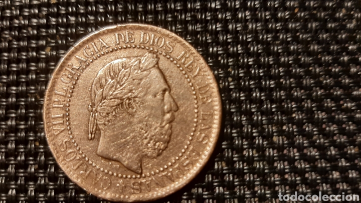 Material numism&aacute;tico: Moneda carlos vll de 1875 - Foto 5