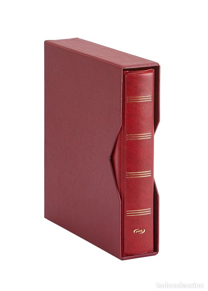 Material numism&aacute;tico: &Aacute;lbum Pardo Numism&aacute;tico universal para monedas - Semi-autom&aacute;tico sin hojas Color Burdeos Mod. 74505