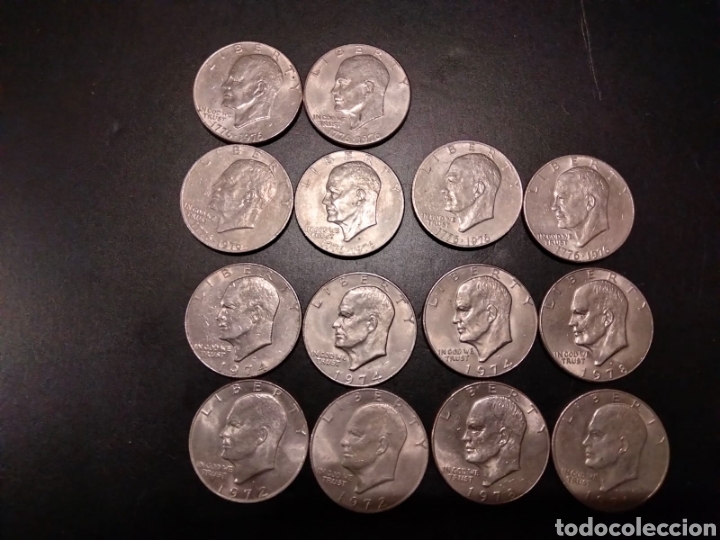 Material numism&aacute;tico: Lote 14 monedas 1 dolar - Foto 2
