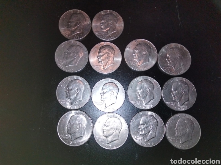Material numism&aacute;tico: Lote 14 monedas 1 dolar - Foto 3