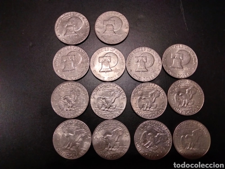 Material numism&aacute;tico: Lote 14 monedas 1 dolar - Foto 1