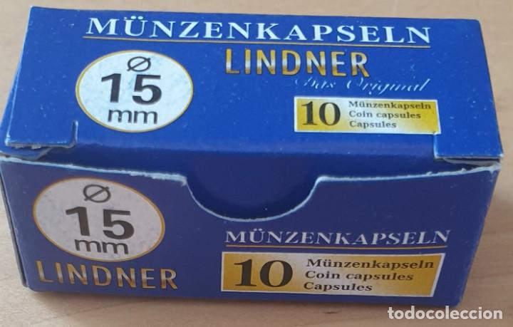 Material numism&aacute;tico: CAJA DE CAPSULAS DE 10 UNIDADES DE 15 mm - Foto 1