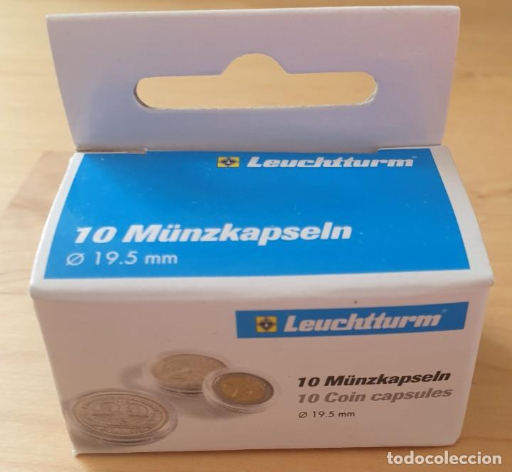 Material numism&aacute;tico: CAJA DE CAPSULAS DE 10 UNIDADES DE 19,5 mm - Foto 1