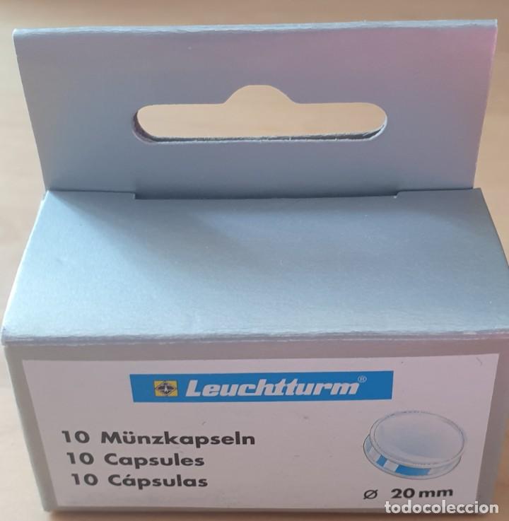 Material numism&aacute;tico: CAJA DE CAPSULAS DE 10 UNIDADES DE 20 mm - Foto 1