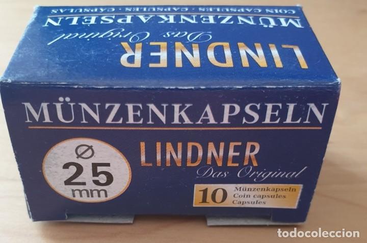 Material numism&aacute;tico: CAJA DE CAPSULAS DE 10 UNIDADES DE 25 mm - Foto 1