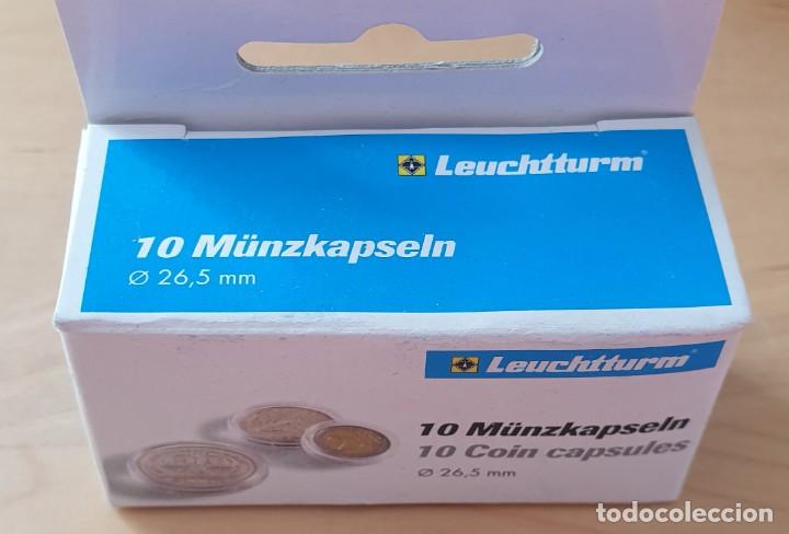 Material numism&aacute;tico: CAJA DE CAPSULAS DE 10 UNIDADES DE 26,5 mm - Foto 1