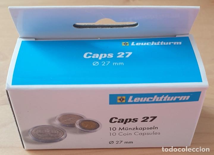Material numism&aacute;tico: CAJA DE CAPSULAS DE 10 UNIDADES DE 27 mm - Foto 1
