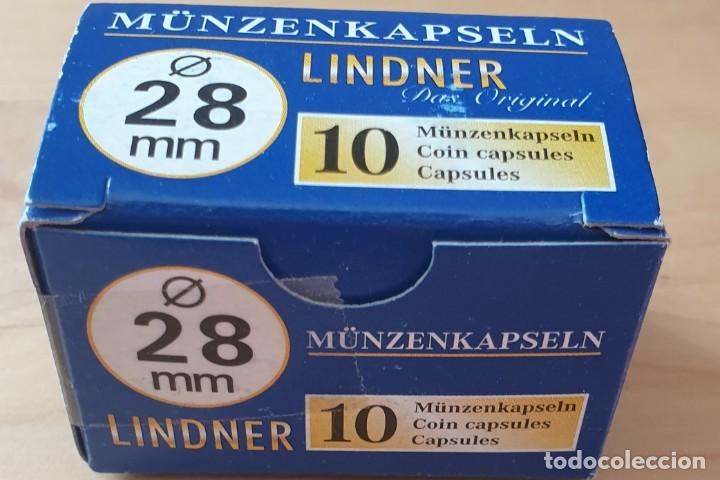 Material numism&aacute;tico: CAJA DE CAPSULAS DE 10 UNIDADES DE 28 mm - Foto 1