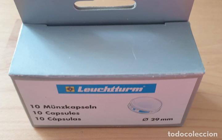 Material numism&aacute;tico: CAJA DE CAPSULAS DE 10 UNIDADES DE 29 mm - Foto 1