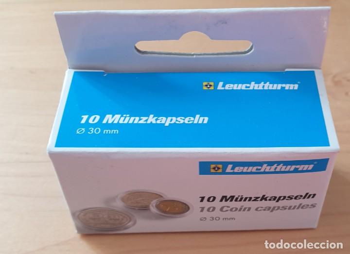 Material numism&aacute;tico: CAJA DE CAPSULAS DE 10 UNIDADES DE 30 mm - Foto 1