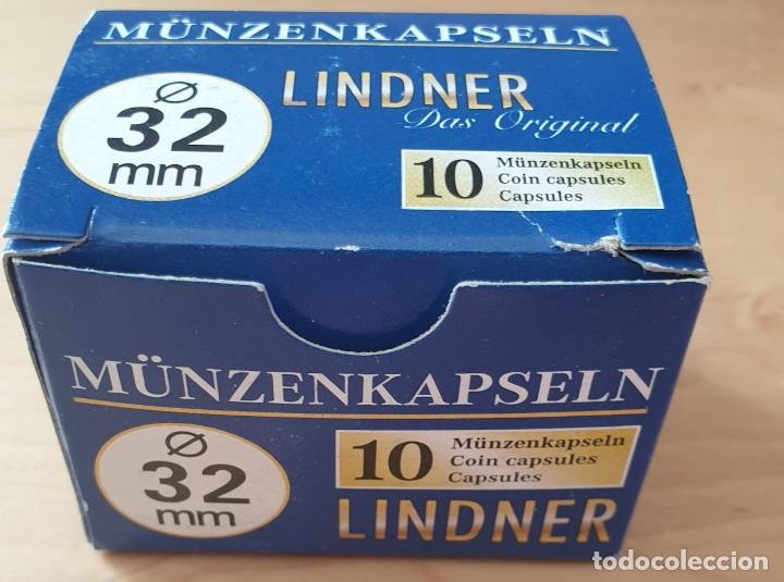Material numism&aacute;tico: CAJA DE CAPSULAS DE 10 UNIDADES DE 32 mm - Foto 1