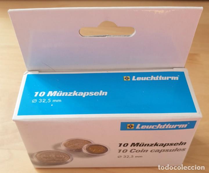 Material numism&aacute;tico: CAJA DE CAPSULAS DE 10 UNIDADES DE 32,5 mm - Foto 1