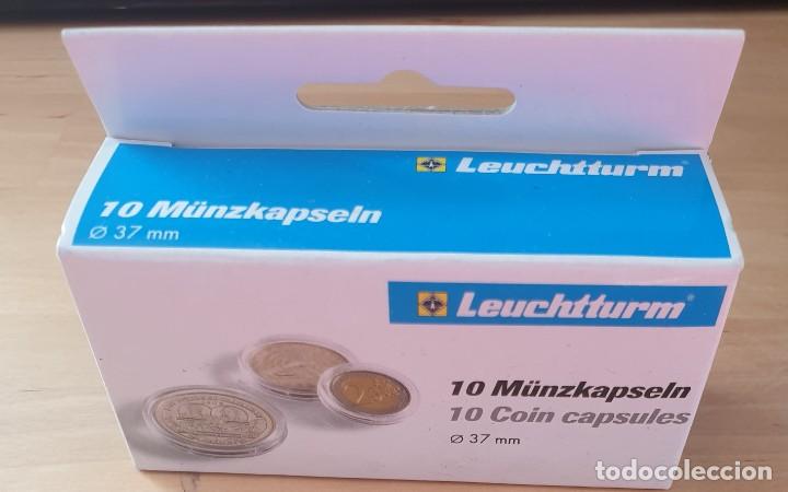 Material numism&aacute;tico: CAJA DE CAPSULAS DE 10 UNIDADES DE 37 mm - Foto 1