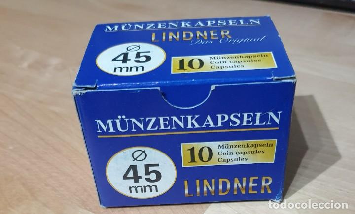 Material numism&aacute;tico: CAJA DE CAPSULAS DE 10 UNIDADES DE 45 mm - Foto 1