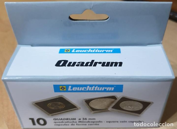 Material numism&aacute;tico: CAJA DE CAPSULAS QUADRUM DE 10 UNIDADES DE 36 mm - Foto 1