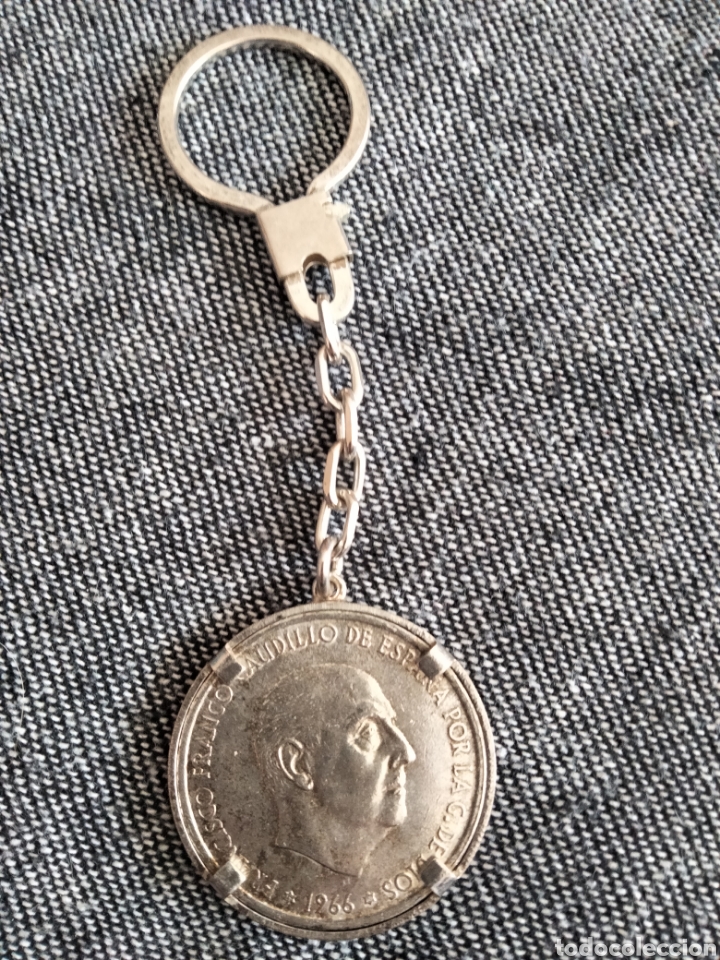 Material numism&aacute;tico: Llavero y moneda de plata Franco - Foto 1