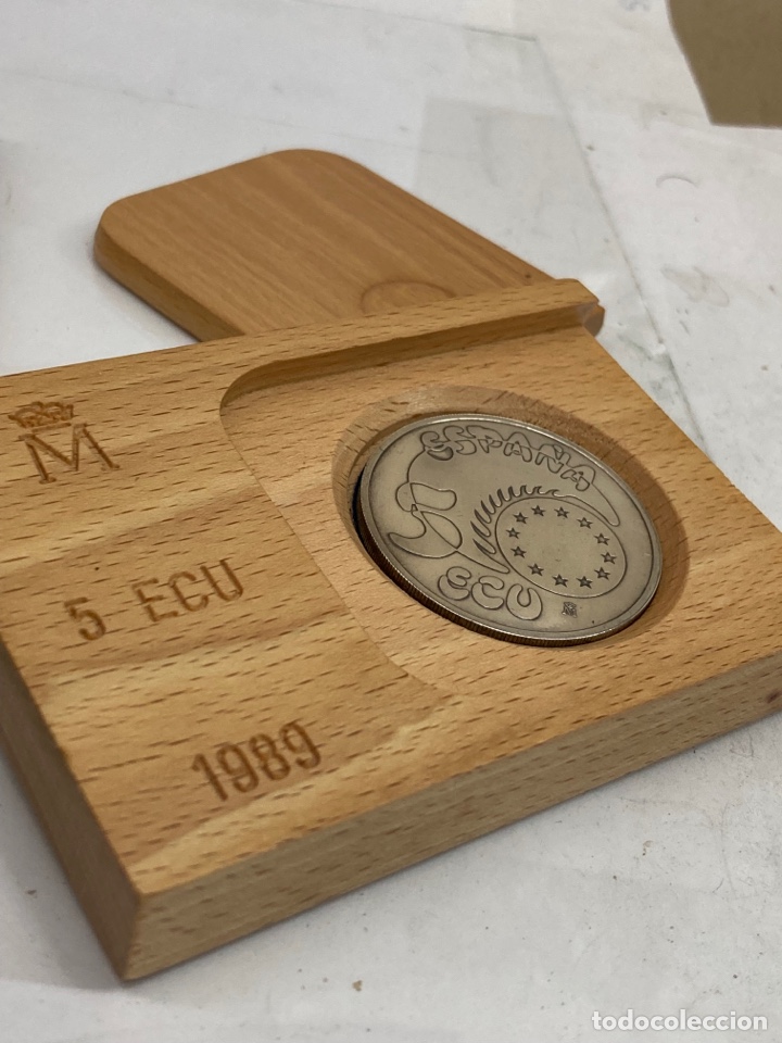 Material numism&aacute;tico: Moneda de plata 5 ECU 1989 /XY20 - Foto 1