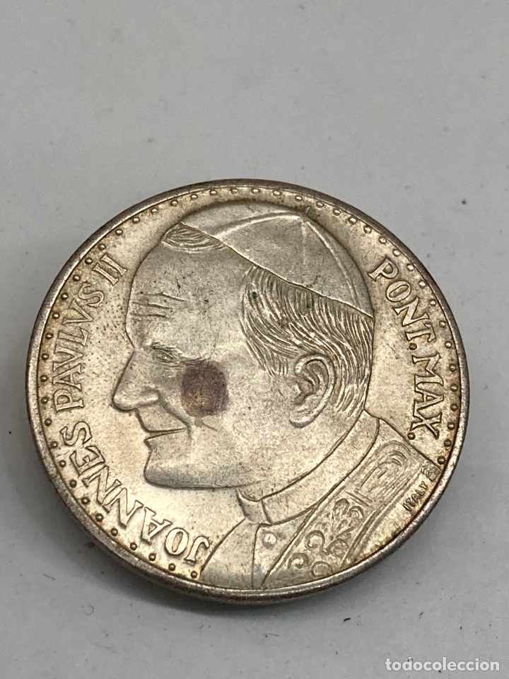 Material numism&aacute;tico: Moneda viaje del papa a Espa&ntilde;a - Foto 2