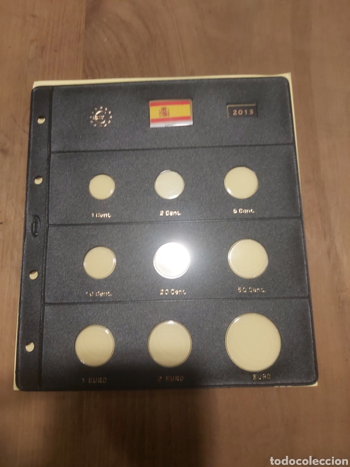 Material numism&aacute;tico: HOJA PARA COLOCAR EUROS 9 MONEDAS - Foto 1
