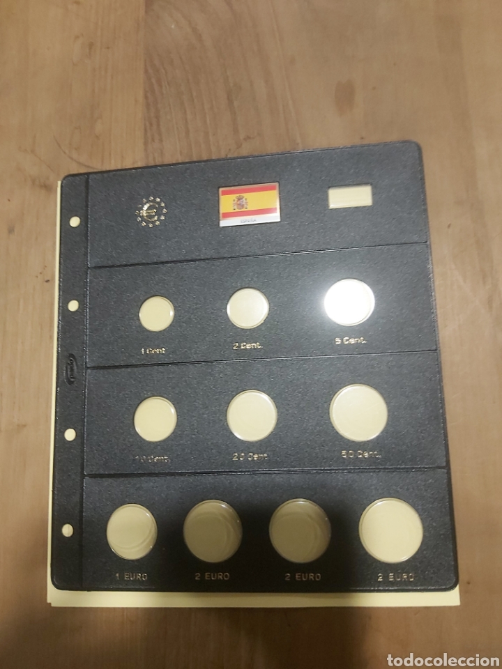 Material numism&aacute;tico: HOJA PARDO CON TRES MONEDAS 2 EUROS - Foto 1