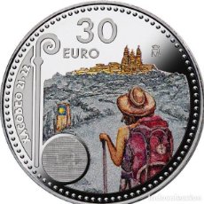 Material numismático: ESPAÑA 2021. MONEDA DE 30 EUROS DE PLATA DEDICADA AL XACOBEO. EN SU FUNDA ORIGINAL