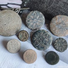 Materiale numismatico: 9 BOTONES ANTIGUOS. Lote 313180258