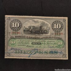 Materiale numismatico: BILLETE CUBA 10 PESOS FUERTES 1896 BANCO ESPAÑOL CUBA, COLECCIÓN CUBA, NUMISMÁTICA CUBA. Lote 314662553