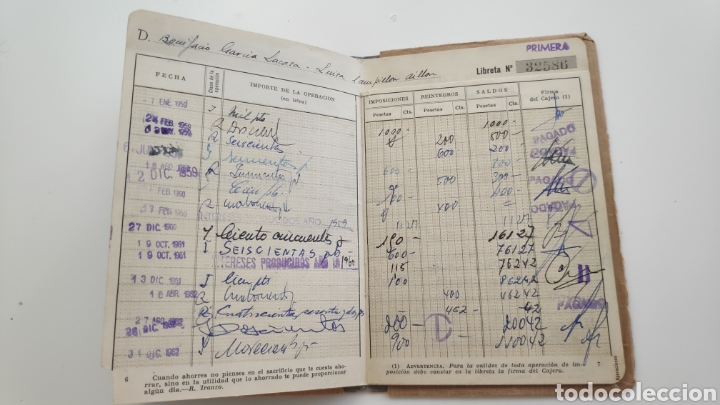 Material numism&aacute;tico: Libreta Caja de ahorros y Monte de Piedad Madrid - Foto 3