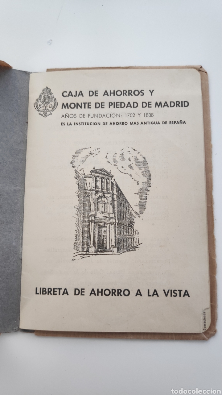 Material numism&aacute;tico: Libreta Caja de ahorros y Monte de Piedad Madrid - Foto 6