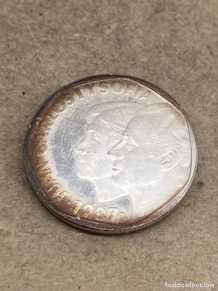 Material numism&aacute;tico: Prueba numismatica de plata 1987 - Foto 1