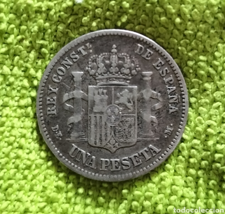 Material numism&aacute;tico: 1 peseta Alfonso XII 1876 - Foto 2