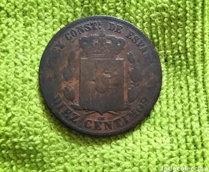 Material numism&aacute;tico: 10 c&eacute;ntimos Alfonso XII 1878 - Foto 1