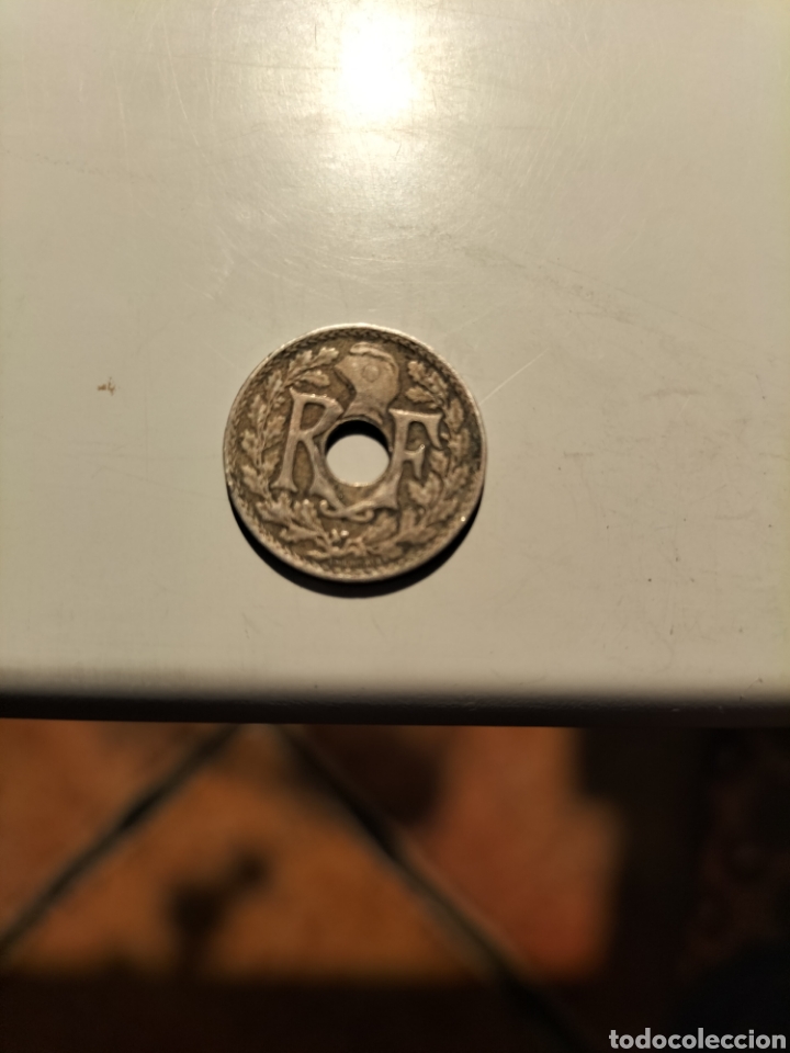 Material numism&aacute;tico: Moneda 5 c&eacute;ntimos de Francia 1917 - Foto 2