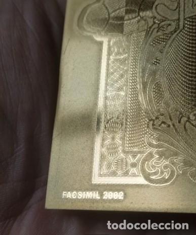 Material numism&aacute;tico: BILLETE ORO 5 CINCO PESETAS 1935 - Foto 4