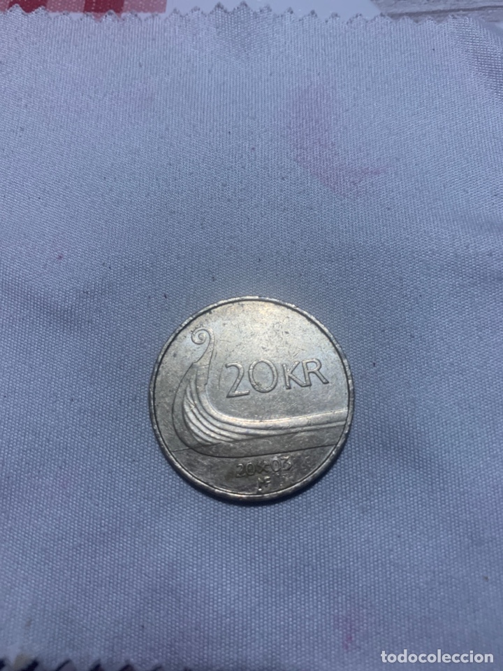 Material numism&aacute;tico: Moneda Noruega 20 Krone del 2003 - Foto 2