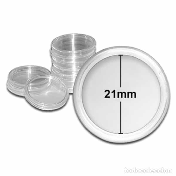 Material numism&aacute;tico: [M21] C&aacute;psula para monedas. Di&aacute;metro interior 21mm - Foto 1
